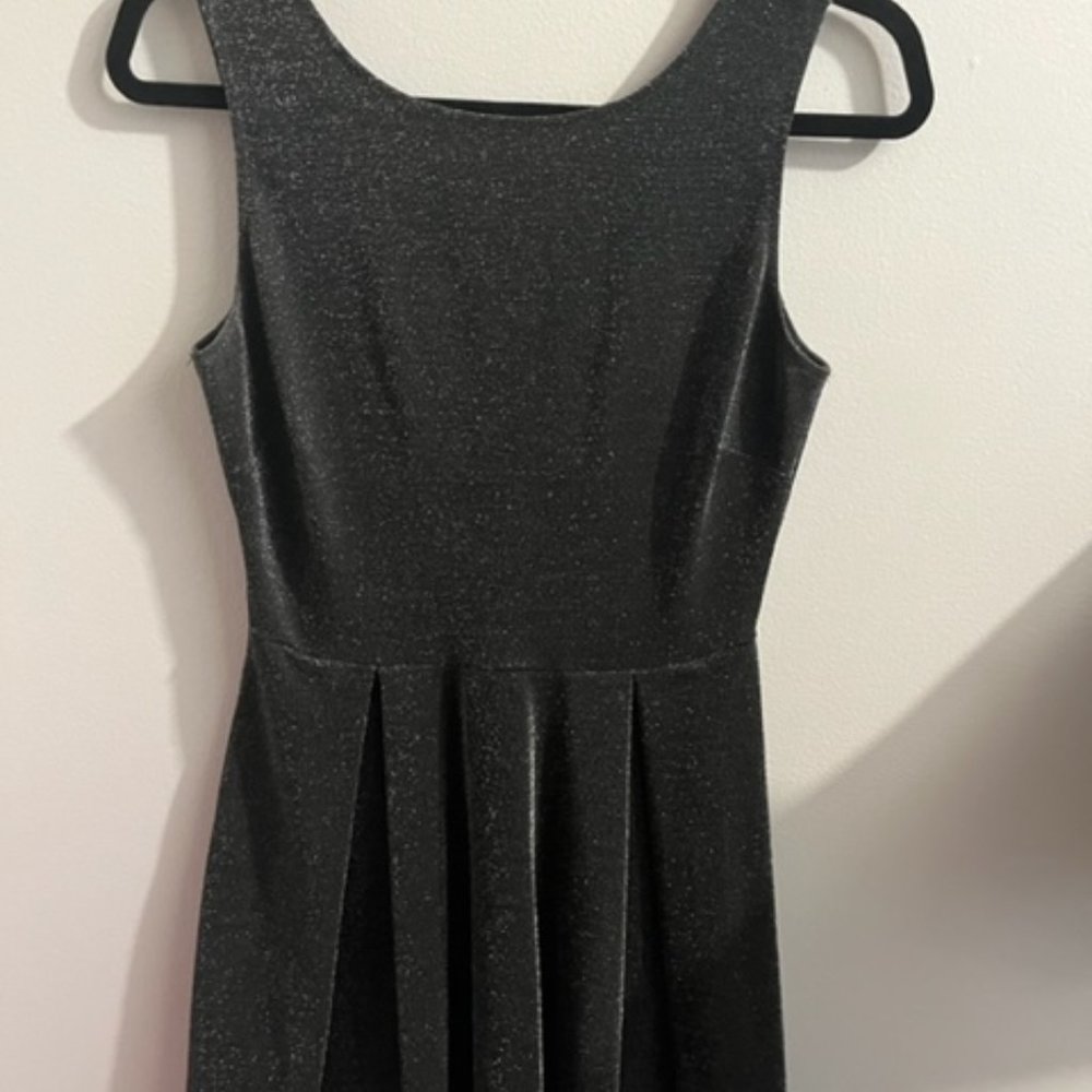 Sparkly Women's Grey Pleated Dress